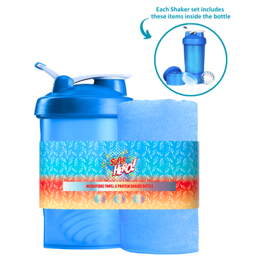 Super Hero Towel &amp; Shaker Set