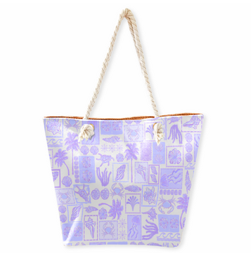 Sealife Beach Bag (Purple)