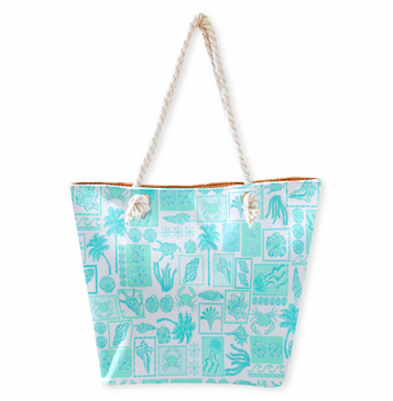 Sealife Beach Bag (Turquoise)