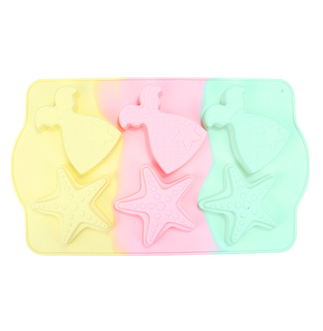 Mermaid-Shaped Silicone Baking Moulds