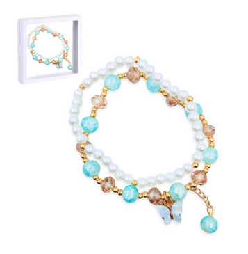 Aqua Beaded Bracelet