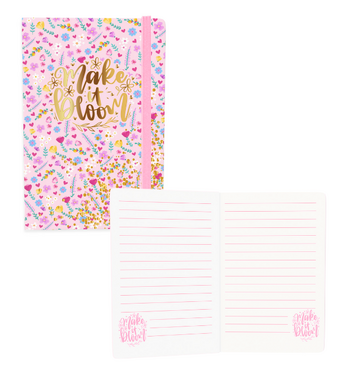 Pink Floral A6 Notebook (Hardcover)