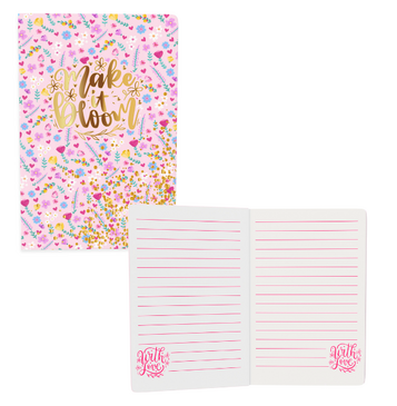 Pink Floral A6 Notebook (Paperback)