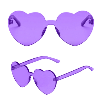 Heart Novelty Glasses (Purple)