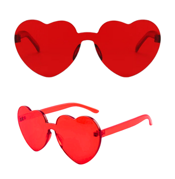 Heart Novelty Glasses (Red)