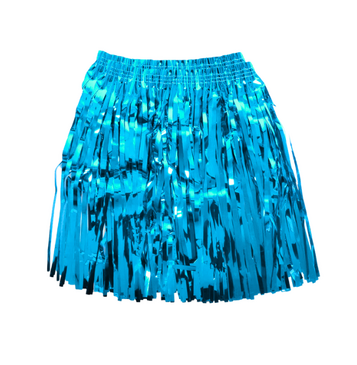 Tinsel Fringe Skirt (Aqua)