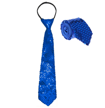 Blue Sequin Tie