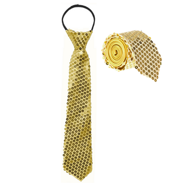 Gold Sequin Tie