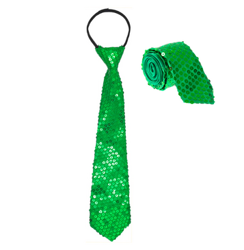 Green Sequin Tie