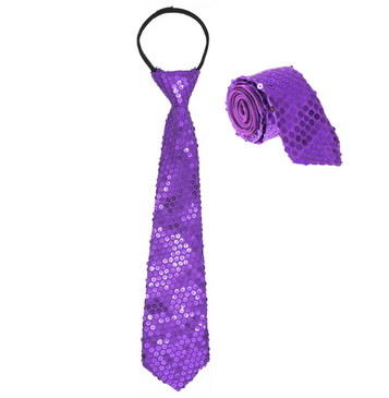 Purple Sequin Tie