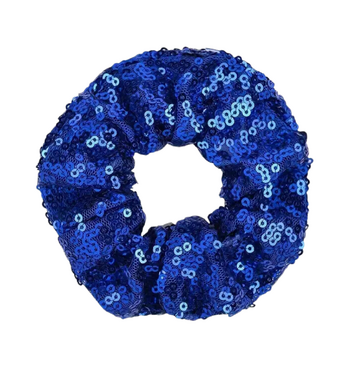 Blue Sequin Scrunchie