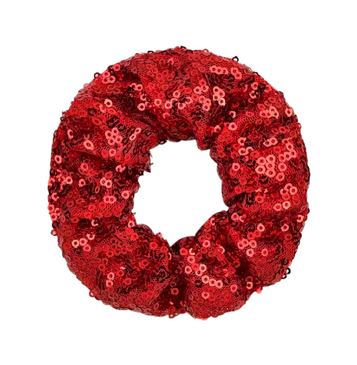 Red Sequin Scrunchie