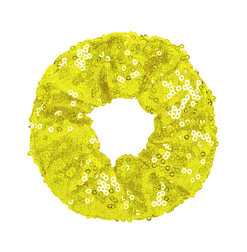 Yellow Sequin Scrunchie