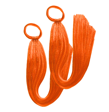 Tinsel Sports Carnival Pigtail Set (Orange)