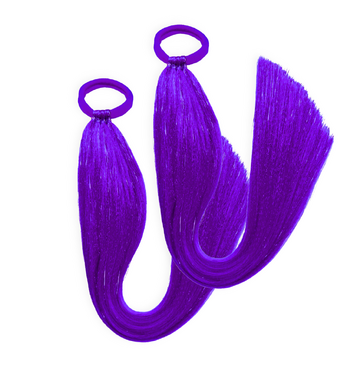 Tinsel Sports Carnival Pigtail Set (Purple)