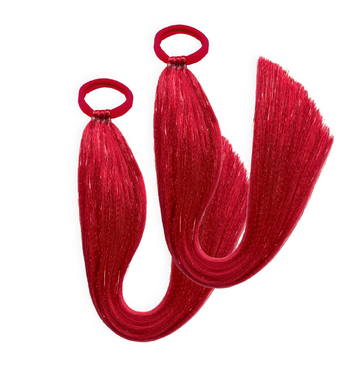 Tinsel Sports Carnival Pigtail Set (Red)