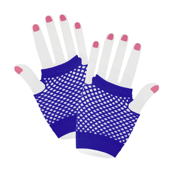 Fishnet Gloves (Blue)