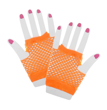 Fishnet Gloves (Orange)