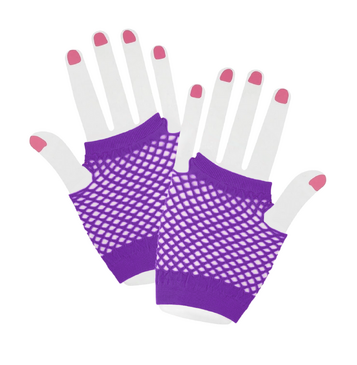 Fishnet Gloves (Purple)