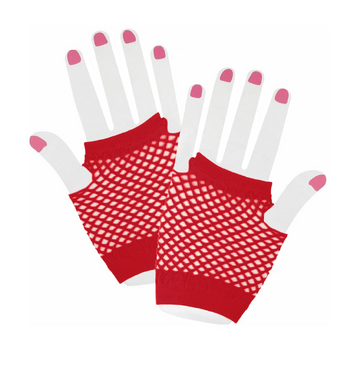 Fishnet Gloves (Red)